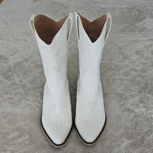 White Women's Western Cowboy Boots